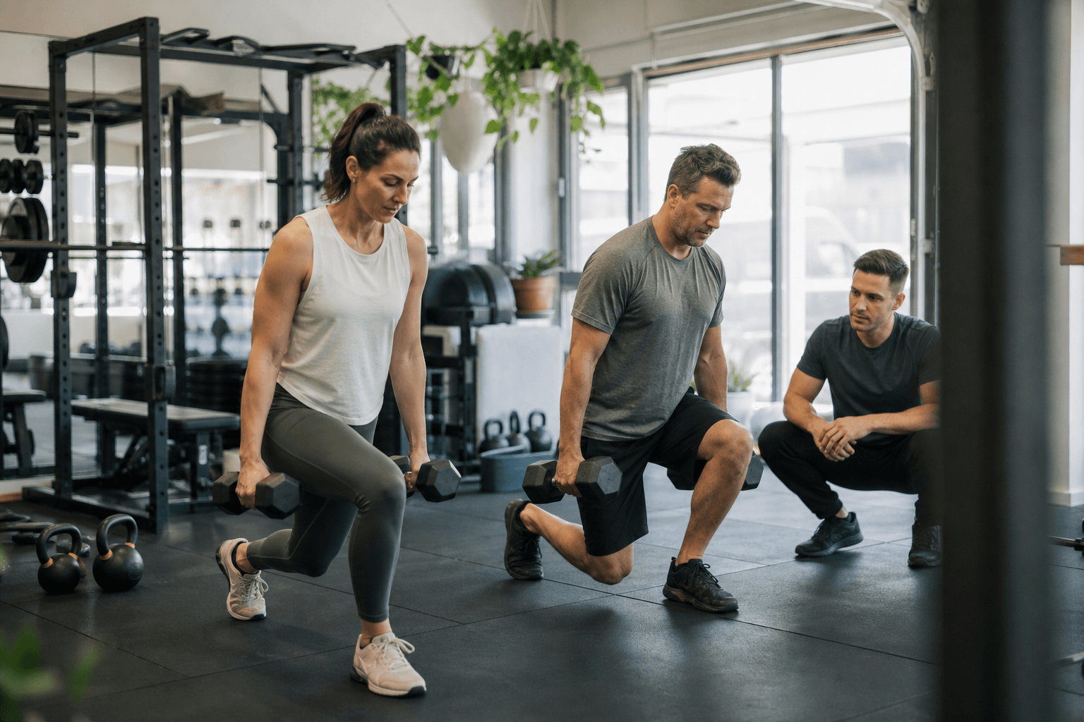 Iemand die geconcentreerd traint