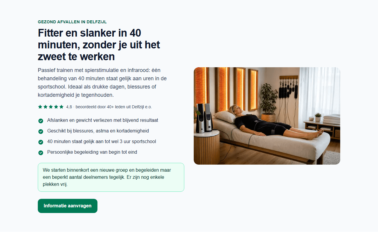 Voorbeeld van de template Aanbieding